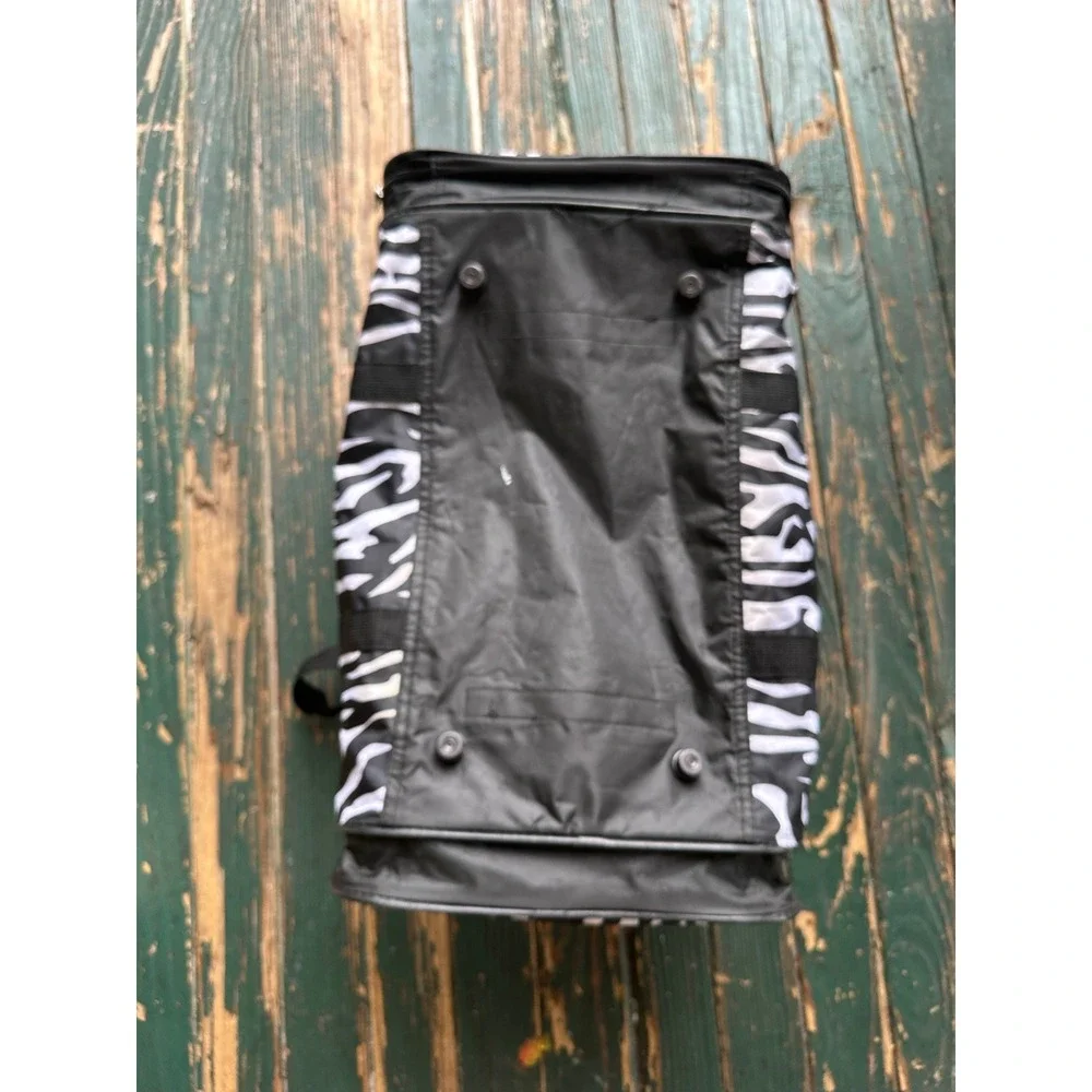 Whisker City Zebra Print Soft Sided Pet Carrier Bag Black White 19x11x11 Small